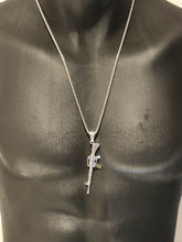 Load image into Gallery viewer, Hallmarked Sterling Silver gun Pistol pendant