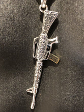 Load image into Gallery viewer, Hallmarked Sterling Silver gun Pistol pendant