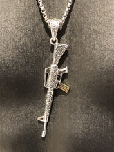 Load image into Gallery viewer, Hallmarked Sterling Silver gun Pistol pendant