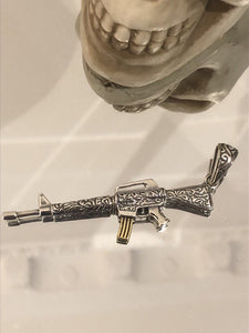 Hallmarked Sterling Silver gun Pistol pendant