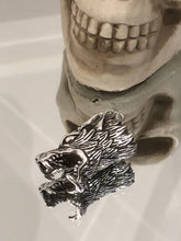 Load image into Gallery viewer, Hallmarked Sterling Silver Wolf Game Of Thrones Gothic Pendant Necklace