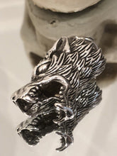 Load image into Gallery viewer, Hallmarked Sterling Silver Wolf Game Of Thrones Gothic Pendant Necklace