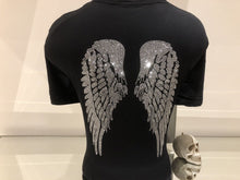 Load image into Gallery viewer, X Large Rhinestone Crystal Angel fairy Wings Diamante Iron On Transfer Only