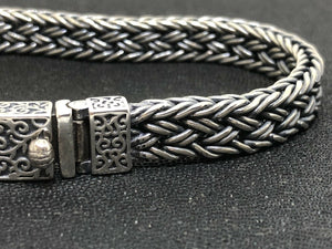 Mens Sterling Silver Gothic Bracelet