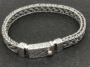 Mens Sterling Silver Gothic Bracelet 20cm Hallmarked