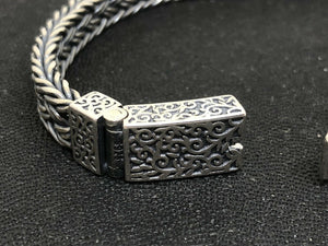 Mens Sterling Silver Gothic Bracelet 20cm Hallmarked