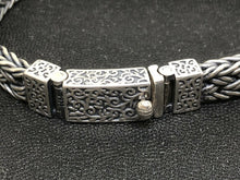 Load image into Gallery viewer, Mens Sterling Silver Gothic Bracelet 20cm Hallmarked