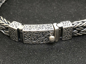 Mens Sterling Silver Gothic Bracelet