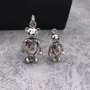 Hallmarked 925 Sterling Silver Jointed  Teddy Bear Pendant