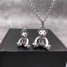 Load image into Gallery viewer, Hallmarked 925 Sterling Silver Jointed  Teddy Bear Pendant