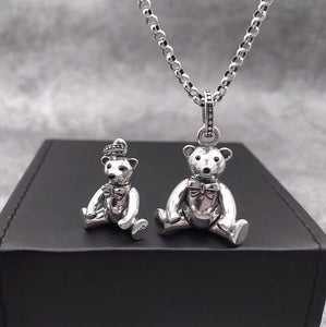 Hallmarked 925 Sterling Silver Jointed  Teddy Bear Pendant