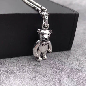 Hallmarked 925 Sterling Silver Jointed  Teddy Bear Pendant