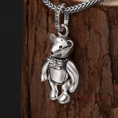 Silver sales bear pendant
