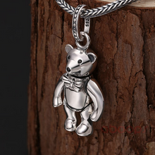 Load image into Gallery viewer, Hallmarked 925 Sterling Silver Jointed  Teddy Bear Pendant