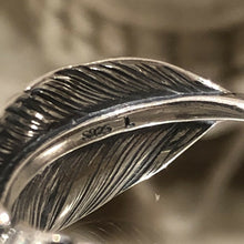 Load image into Gallery viewer, Sterling Silver 925 Leaf Feather Vintage Style Adjustable Ring