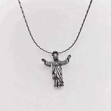 Load image into Gallery viewer, Mens 925 Hallmarked Sterling Silver &quot;Standing Jesus&quot; Pendant Christ the Redeemer Handmade