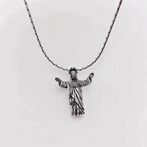 Mens 925 Hallmarked Sterling Silver "Standing Jesus" Pendant Christ the Redeemer Handmade