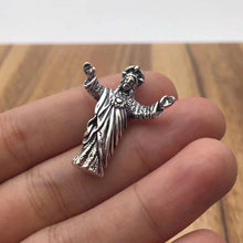 Load image into Gallery viewer, Mens 925 Hallmarked Sterling Silver &quot;Standing Jesus&quot; Pendant Christ the Redeemer Handmade