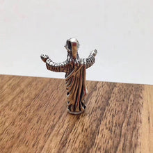 Load image into Gallery viewer, Mens 925 Hallmarked Sterling Silver &quot;Standing Jesus&quot; Pendant Christ the Redeemer Handmade