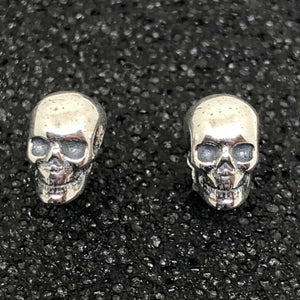 925 Sterling Silver Skull Unisex  Punk Gothic Statement  Stud Earrings