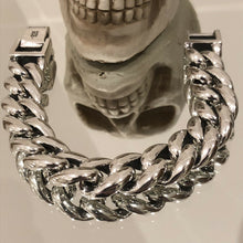 Load image into Gallery viewer, Hallmarked Solid 925 Sterling Silver Round Cuban Curb Link Chunky Heavy Bracelet