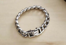 Load image into Gallery viewer, Hallmarked Solid 925 Sterling Silver Round Cuban Curb Link Chunky Heavy Bracelet