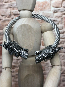 Mens or Ladies Stainless Steel Braided Game Of Thrones Cuff Bangle Bracelet