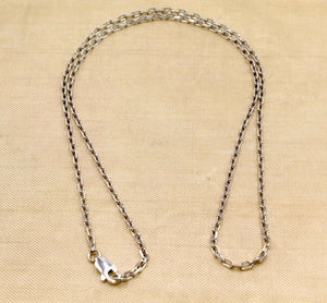 925 Hallmarked Sterling Silver Small Square Box Chain