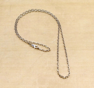 925 Hallmarked Sterling Silver Small Square Box Chain