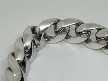 Load image into Gallery viewer, 925 Hallmarked Sterling Silver Cuban Curb Link Box Clasp Chunky Heavy Bracelet