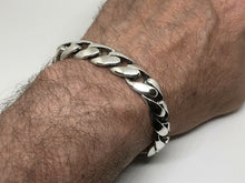 Load image into Gallery viewer, 925 Hallmarked Sterling Silver Cuban Curb Link Box Clasp Chunky Heavy Bracelet