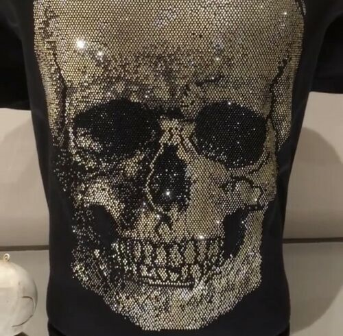 Oversized Rhinestone Skull T-shirt