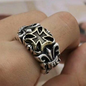 925 Hallmarked Sterling Silver Maltese Cross Ring