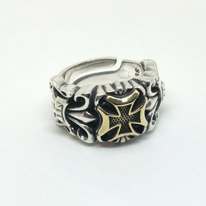 925 Hallmarked Sterling Silver Maltese Cross Ring