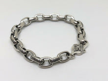 Load image into Gallery viewer, Mens Ladies Womens 925 Hallmarked Sterling Silver Loop Chain Bracelet