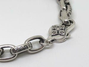 Mens Ladies Womens 925 Hallmarked Sterling Silver Loop Chain Bracelet