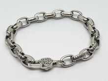 Load image into Gallery viewer, Mens Ladies Womens 925 Hallmarked Sterling Silver Loop Chain Bracelet