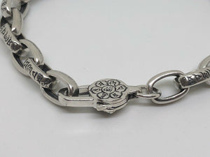 Mens Ladies Womens 925 Hallmarked Sterling Silver Loop Chain Bracelet