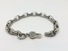 Load image into Gallery viewer, Mens Ladies Womens 925 Hallmarked Sterling Silver Loop Chain Bracelet