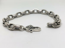 Load image into Gallery viewer, Mens Ladies Womens 925 Hallmarked Sterling Silver Loop Chain Bracelet