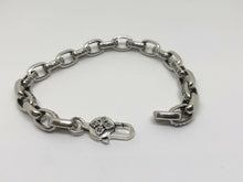 Load image into Gallery viewer, Mens Ladies Womens 925 Hallmarked Sterling Silver Loop Chain Bracelet