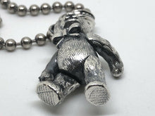 Load image into Gallery viewer, Hallmarked 925 Sterling Silver Jointed Fur Detailed Teddy Bear Necklace &amp; 65 cm Sterling Silver Chain