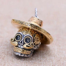 Load image into Gallery viewer, 925 Hallmarked Sterling Silver Mexican Skull Pendant Necklace Day Of The Dead