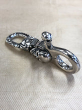 Load image into Gallery viewer, Solid 925 Hallmarked Sterling Silver Unique Skull  Biker Punk Keychain