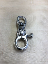 Load image into Gallery viewer, Solid 925 Hallmarked Sterling Silver Unique Skull  Biker Punk Keychain