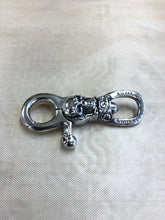 Load image into Gallery viewer, Solid 925 Hallmarked Sterling Silver Unique Skull  Biker Punk Keychain