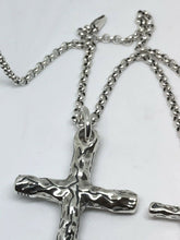 Load image into Gallery viewer, Hallmarked Large Or Small Sterling Silver Cross And Chain Set