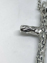 Load image into Gallery viewer, Hallmarked Large Or Small Sterling Silver Cross And Chain Set