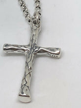 Load image into Gallery viewer, Hallmarked Large Or Small Sterling Silver Cross And Chain Set