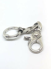 Load image into Gallery viewer, Solid 925 Sterling Silver Hallmarked KeyRing Biker Punk Gothic Keychain